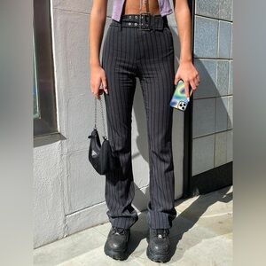 Motel X Olivia Neill Striped Flare Trouser Pant